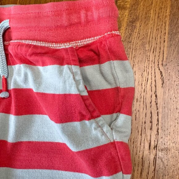 MINI BODEN Striped Baggies Shorts Boys 7 122cm Long Red Stripes Jersey Short Boy - Picture 4 of 9